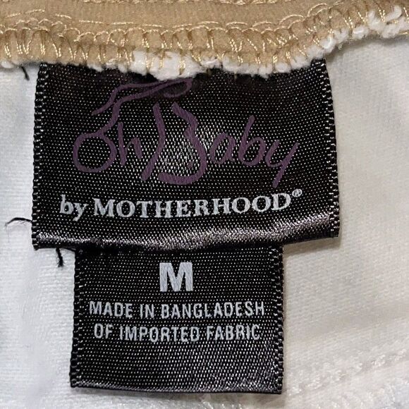 Oh Baby Maternity Jeans Size Medium 8 Secret‎ Fit Belly Cropped White - Picture 7 of 10